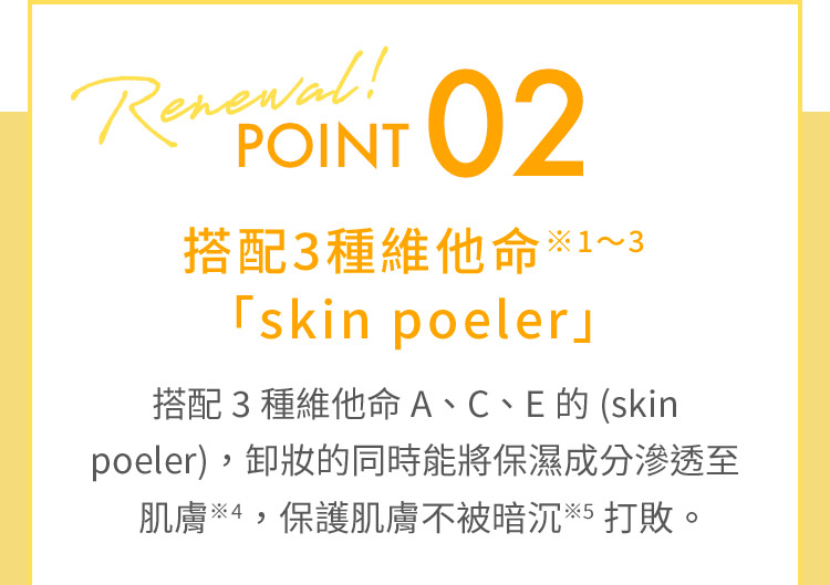 POINT02搭配3種維他命skin poeler